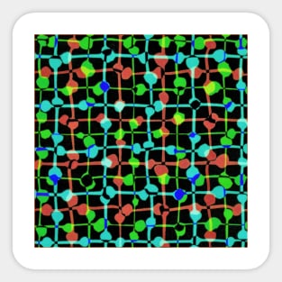 Noughts and Crosses Abstract Sticker